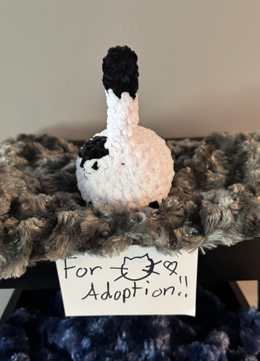 Black & White Mini Crochet Cat🖤🤍