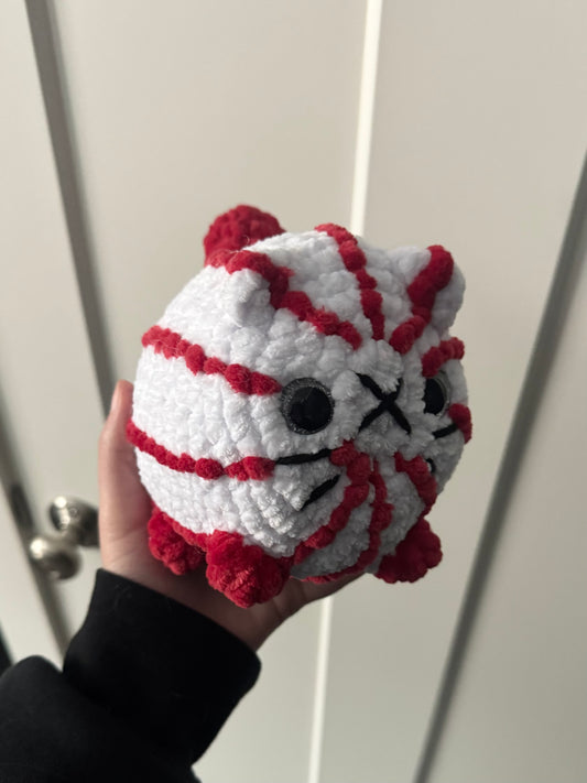 Candy Cane Crochet Cat