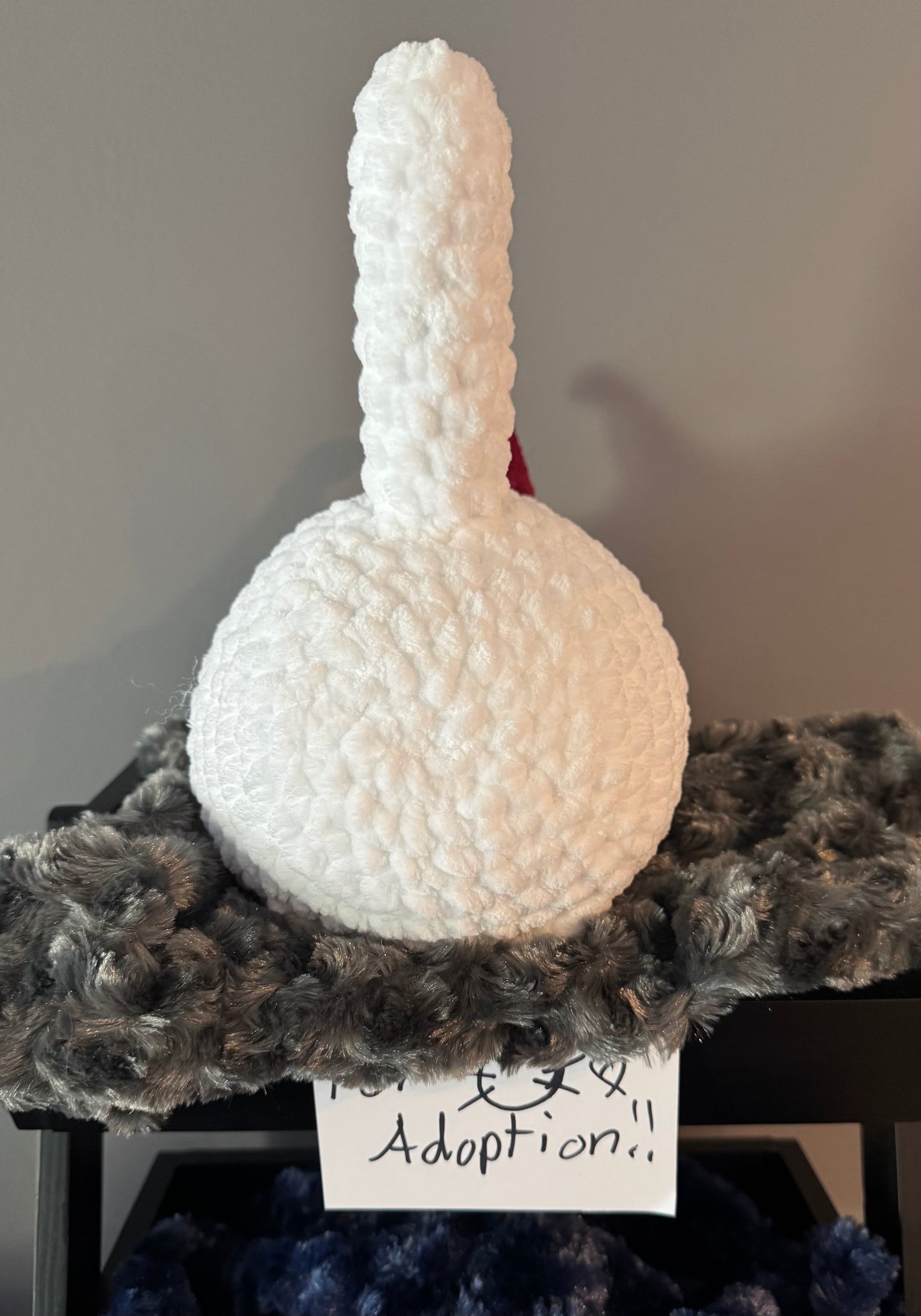White Santa Hat Large Crochet Cat๐
