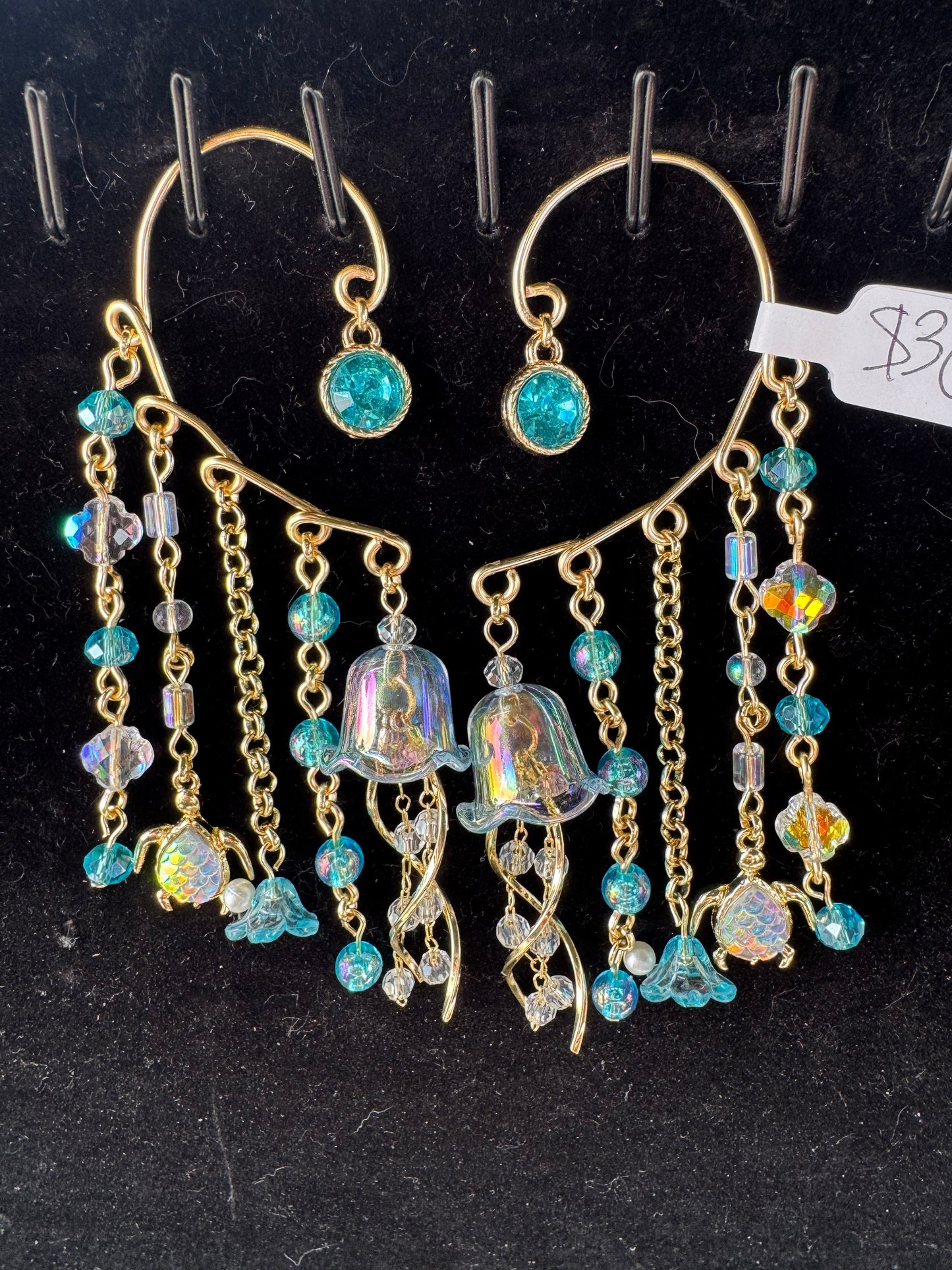 Gold Jellyfish Ear Cuffs
