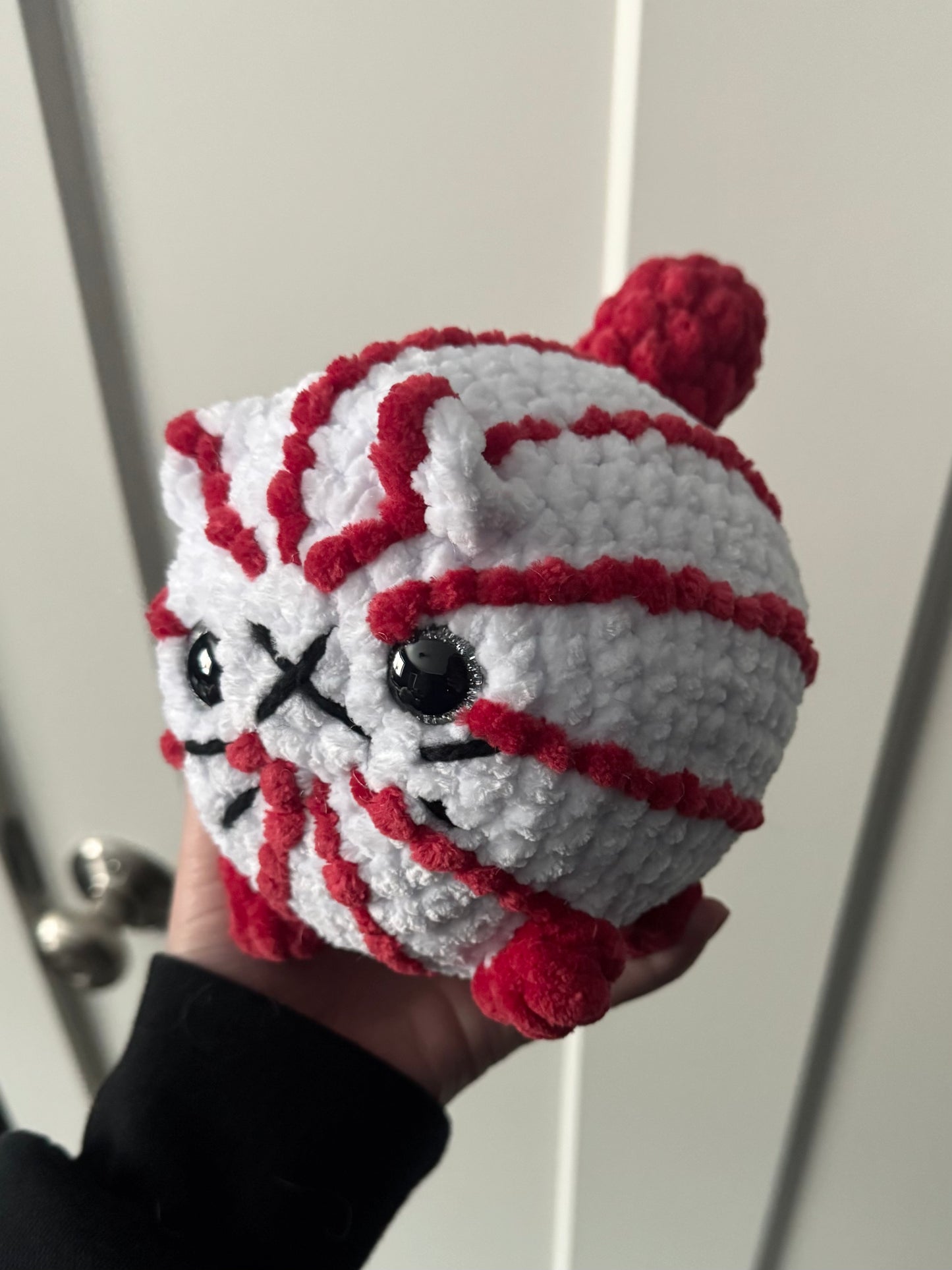 Candy Cane Crochet Cat❤️
