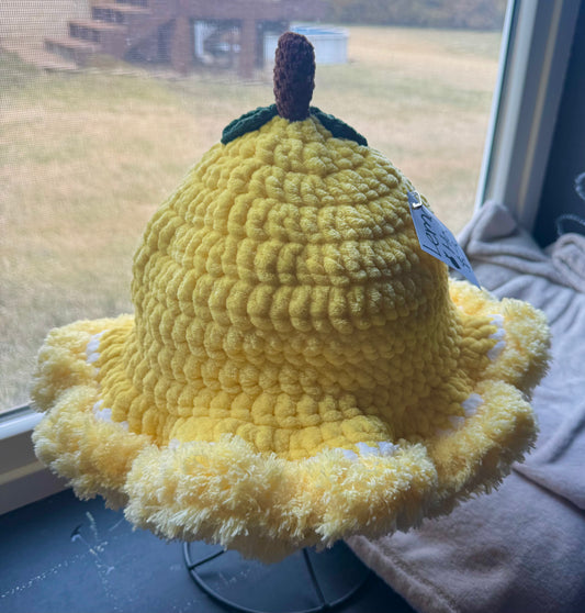 Lemon Crochet Bucket Hat🍋