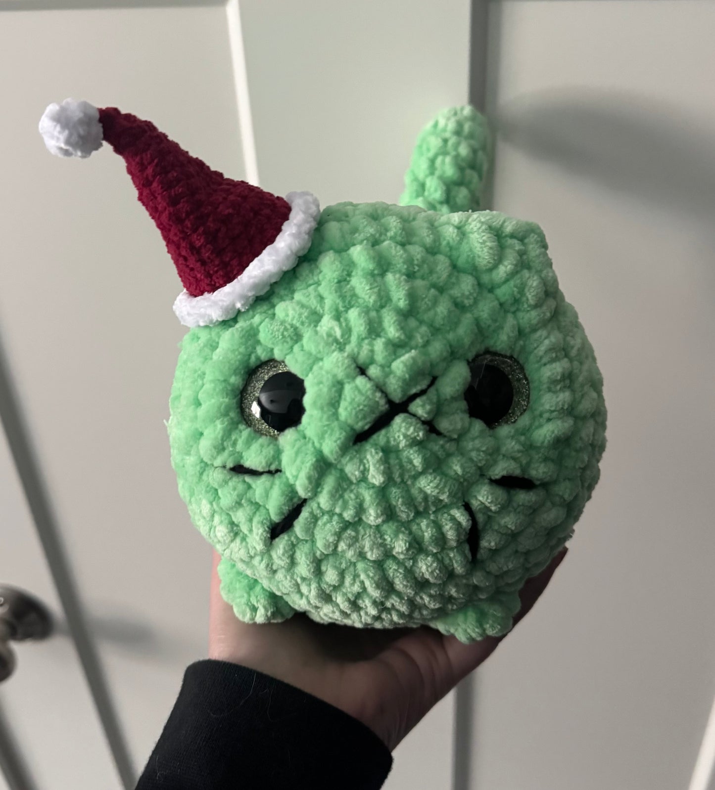 The Grinch Themed Large Crochet Cat🎄