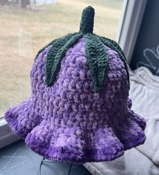 Purple Flower Crochet Bucket Hat🌷