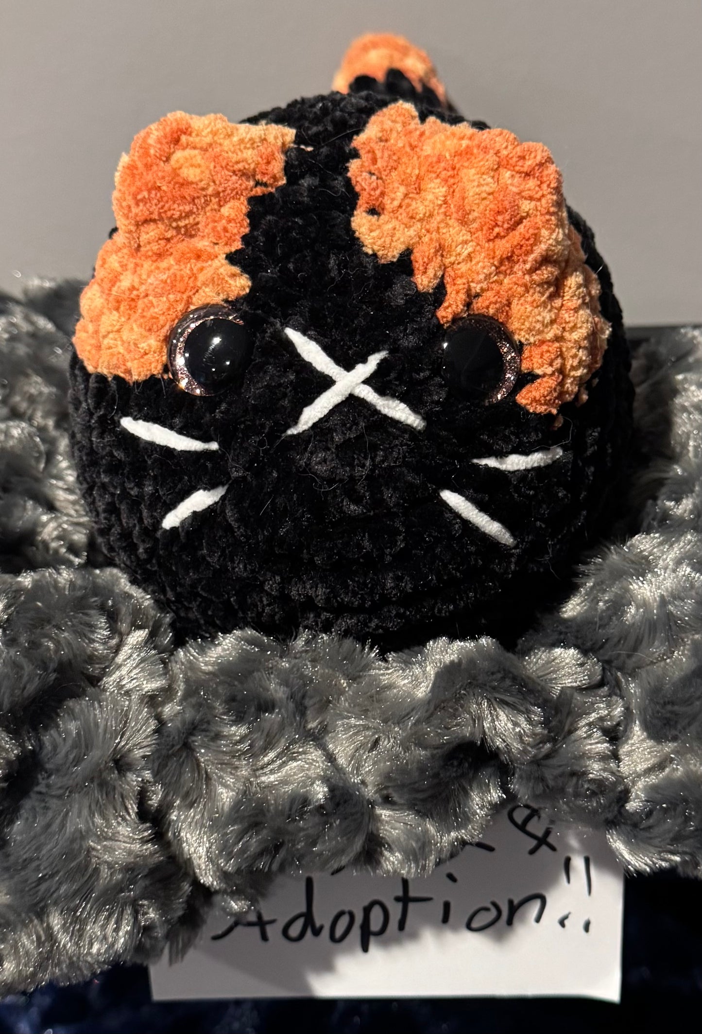 Black & Orange Crochet Cat🖤🧡