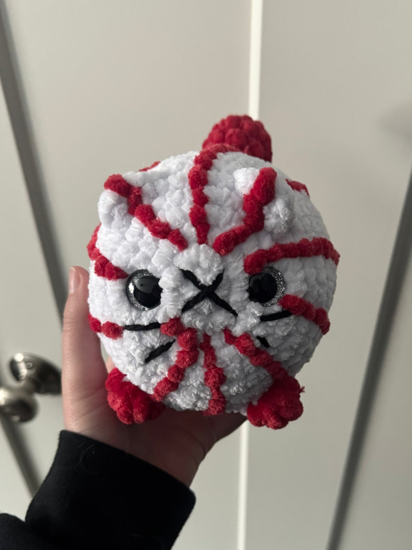 Candy Cane Crochet Cat❤️