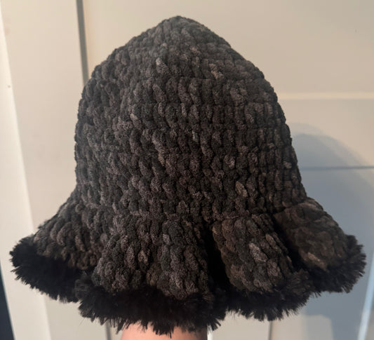 Black Crochet Bucket Hat🖤