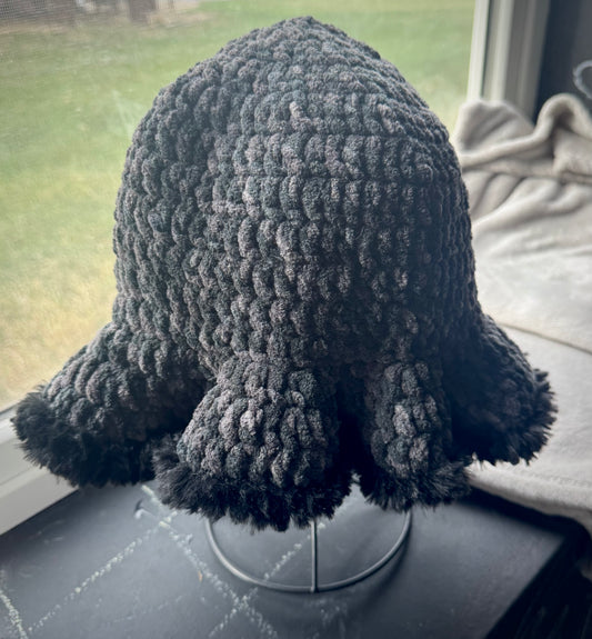 Black Crochet Bucket Hat🖤
