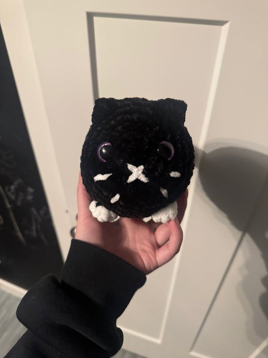 Black & White Crochet Cat