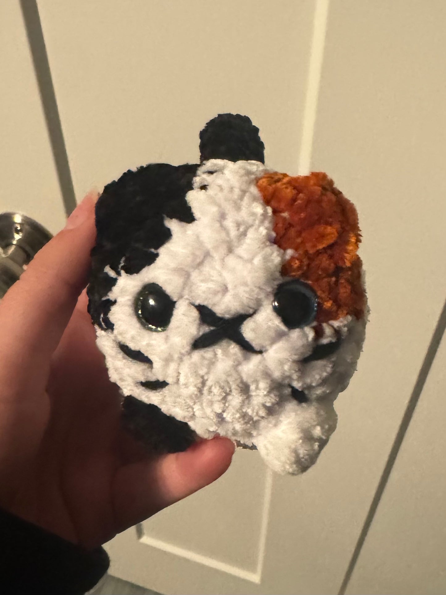 Calico Mini Crochet Cat🤍🧡🖤