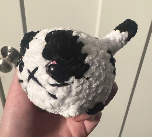 Black & White Mini Crochet Cat