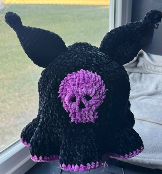 Kuromi Crochet Bucket Hat🖤💀💜