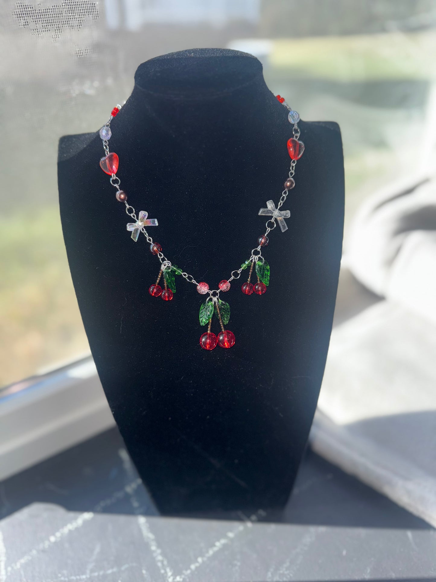 Silver Cherry Necklace🍒