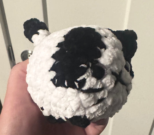 Black & White Mini Crochet Cat