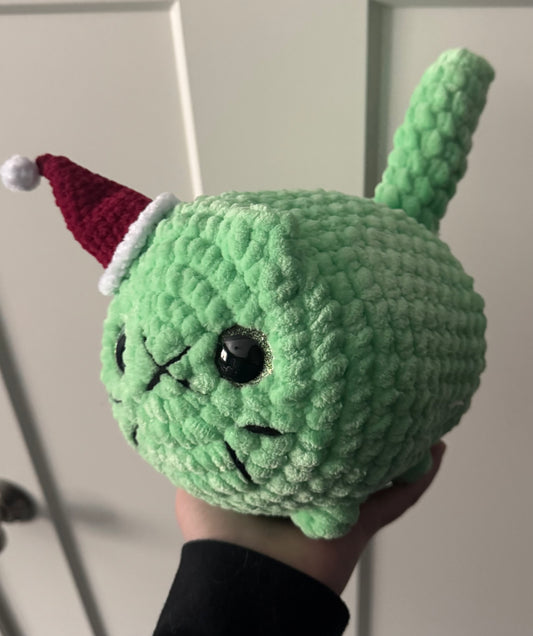 The Grinch Themed Large Crochet Cat🎄