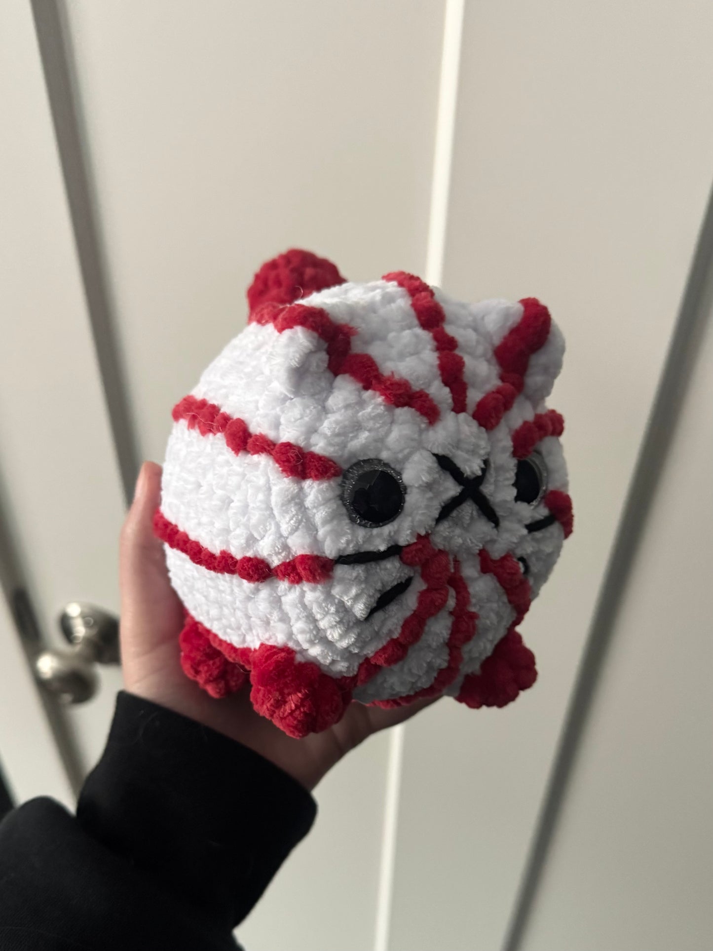 Candy Cane Crochet Cat❤️