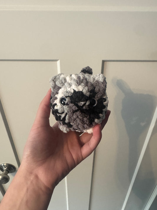 Black & White Crochet Mini Cat