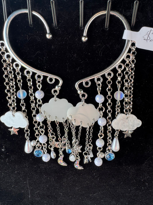 Silver Cloud Ear Cuffs