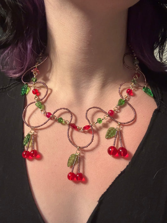 Silver Cherry Necklace🍒