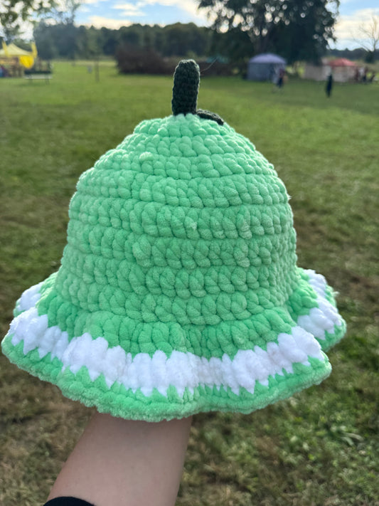 Lime Crochet Bucket Hat💚